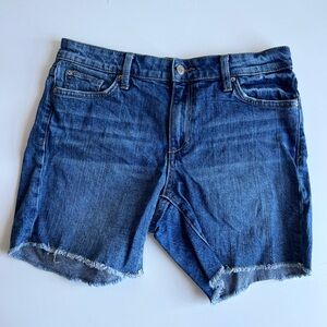 *SOLD* Joe's Frayed Denim Bermuda Shorts in Shira, Size 28